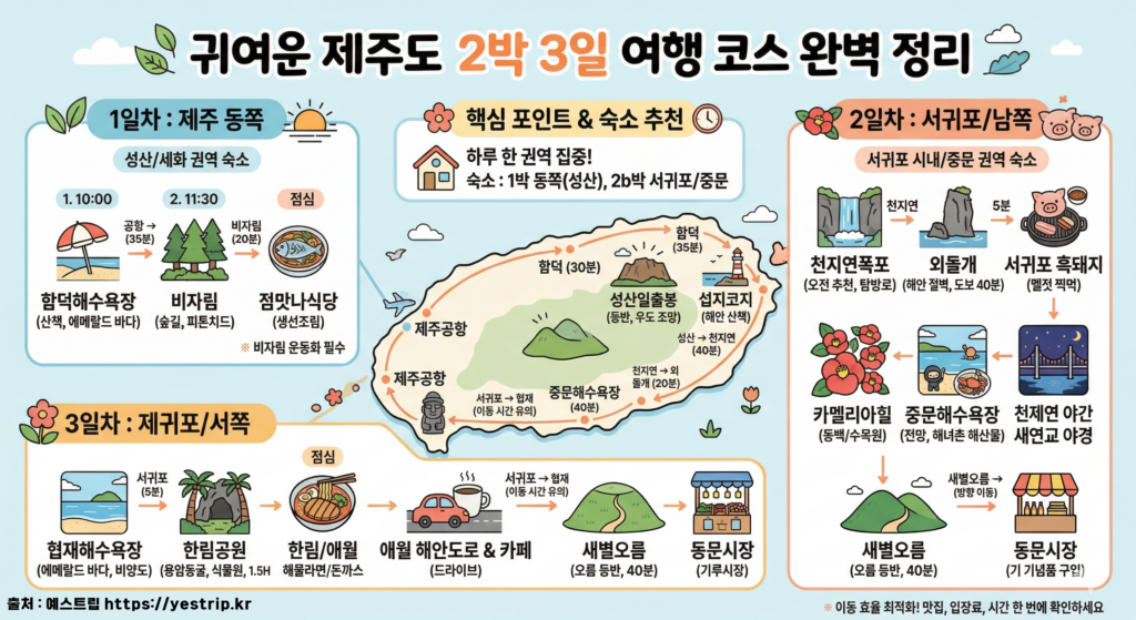 제주도 2박 3일 여행 코스 추천