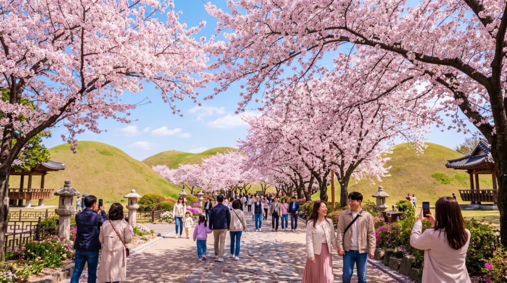 경주 대릉원 벚꽃길