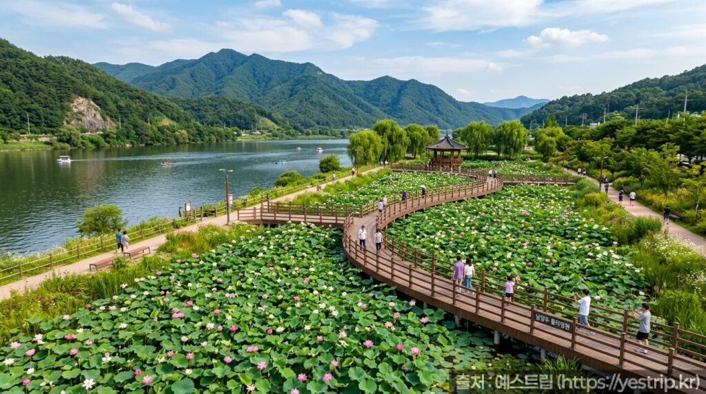남양주 물의정원 북한강 수변 산책로 사진