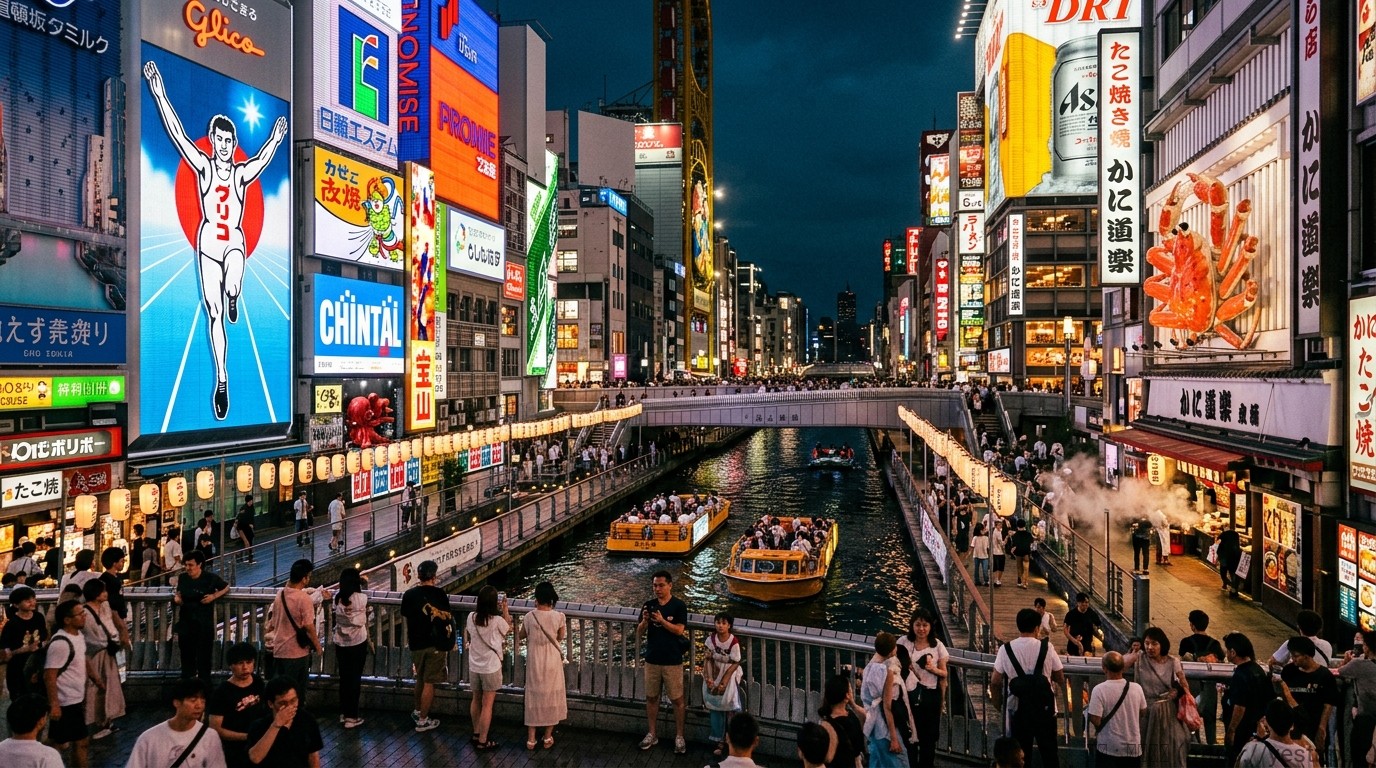 오사카 도톤보리 야경 사진 삽입